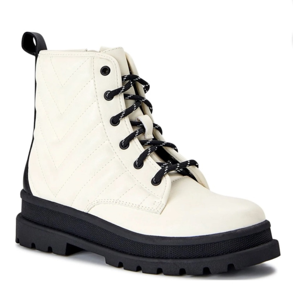 Wonder Nation Little Girl & Big Girl Quilted Combat Boot. Size 7 - Picture 3 of 8